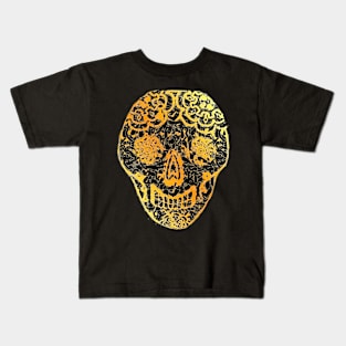 Gold Tiled Sugar Skulls Kids T-Shirt